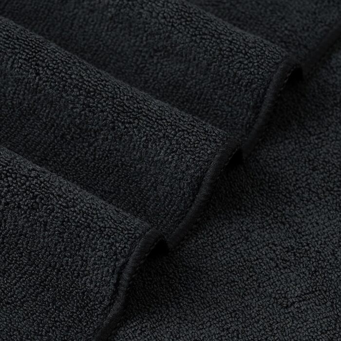 Рушники для перукарів Polyte - мікрофібра, швидковисихаючі, безворсові, 50x101 см, 2 шт. (Чорний)