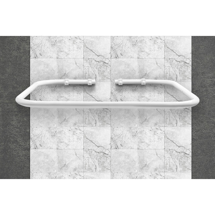 Кутовий штанга для душу Sasko 70-120 x 25 мм, білий