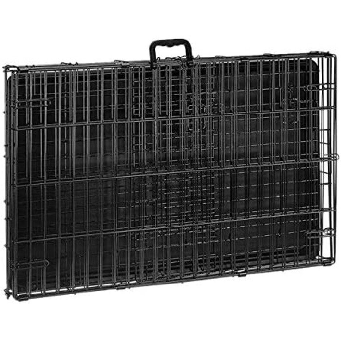 Клітка для собак Defacto: переноска, транспортний бокс, розмір M (61x43x51 см), чорний метал, з піддоном