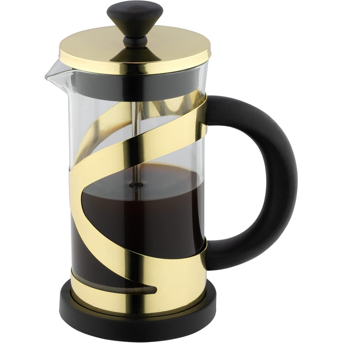 Кавоварка French Press Café Olé Classico, 800 мл, 6 чашок, нержавіюча сталь, золоте покриття, CM-08G