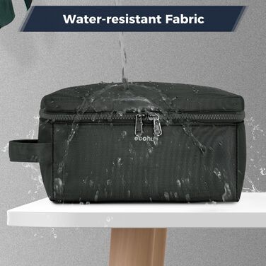 Чоловіча дорожня косметичка ECOHUB Kuturbeute, водонепроникна, з відділенням для мокрого/сухого, армійного кольору (L)