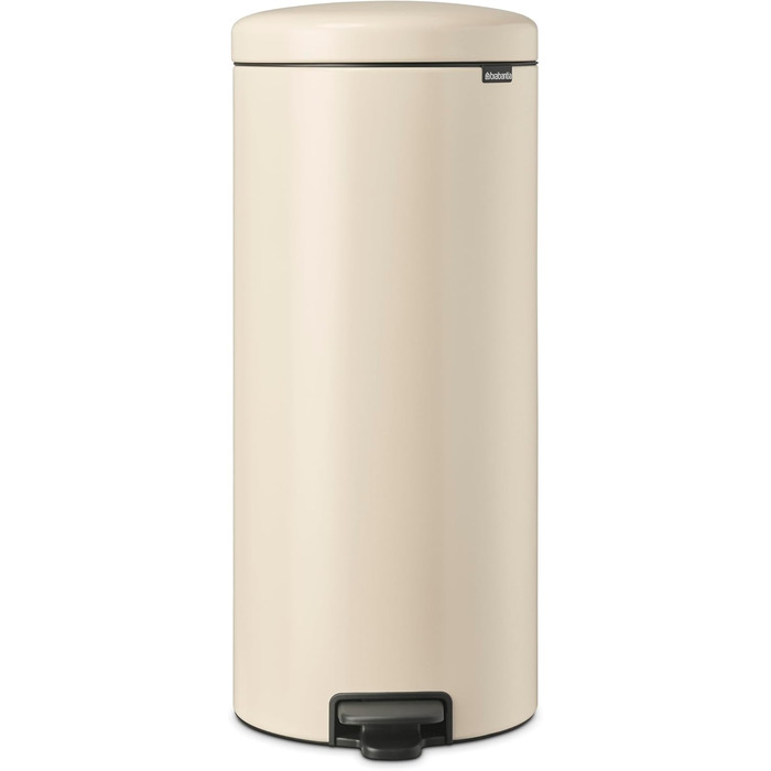 Відро для сміття Brabantia NewIcon 30L з м'яким закриттям, педальним приводом, знімним внутрішнім відром, Soft Beige, 29 x 38 x 68 см
