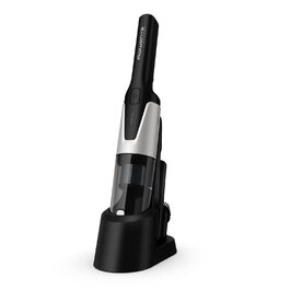Ручний пилосос Rowenta X-Touch AC9736 бездротовий, чорний: компактний, легкий (0.6 кг), з насадкою для щілин та малою щіткою, потужний цифровий мотор, станція зарядки