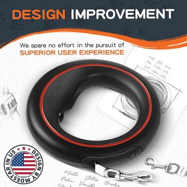 Висувна поводок для собак, ручне кріплення, 360°, без спутанню, 3 м, з тримачем для відходів, для середніх та маленьких собак (чорний/зелений, чорний/помаранчевий)