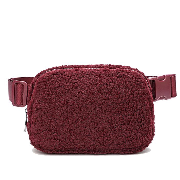 Сумка на пояс для жінок та чоловіків: спортивна, з регульованим ремінцем та блискавкою. Містка сумка для телефону, ідеальна для бігу, подорожей, прогулянок та активного відпочинку (колір: коричневий, тедді).