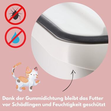 Airtight Food Container with Lid - 54L Pet Food Storage Box for Dog & Horse Dry Food