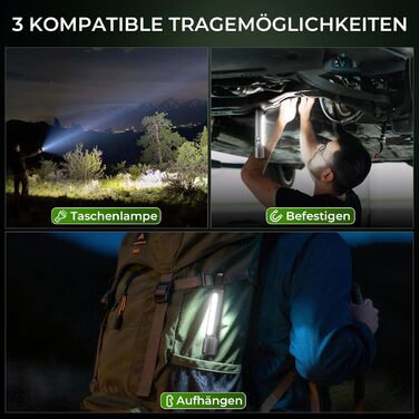 Ліхтар LED акумуляторний 500000 люмен, 9 режимів, XHP90.2, Zoom, IPX7, водонепроникний, для кемпінгу, туризму, надзвичайних ситуацій (сріблястий)