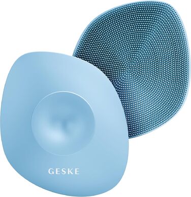 Електрична щітка для тіла GESKE Body Brush 4 в 1 для глибокого очищення та масажу, силіконова, Aquamarine