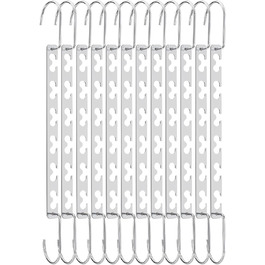 Набір з 12 штук плечиків для одягу HOUSE DAY: компактні, металеві, з антиковзким покриттям для шафи, ідеальні для організації простору, подарунок