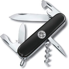 Нож Victorinox Spartan BVB Edition: мультитул, 12 функцій, Swiss Made, чорний/срібний