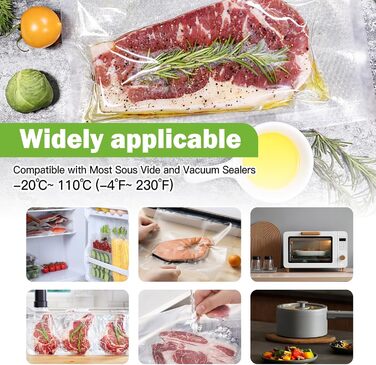 Omtofo Vacuum Bags, 9 Rolls of Vacuum Film, Vacuum Bags for Food, 28/20/15 x 300cm, BPA-Free, Tear-Resistant, 150µm, Vacuum Film Rolls for All Vacuum Sealers, Microwave and Sous Vide