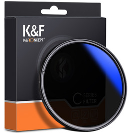 Регульований нейтральний фільтр K&F Concept ND2-ND400 Fader MC Blue, 55мм