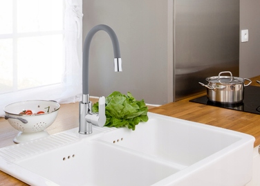 Змішувач для кухні стійкий Yoka Home ESPIA, сірий