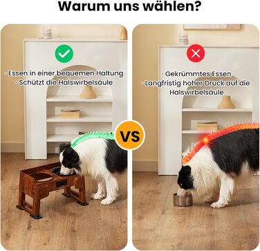 Підвищена годівниця для собак Gardner 2-в-1: миска для води без розливу та миска для повільного годування з регульованою висотою, 5 рівнів, протиковзна, для середніх та великих собак