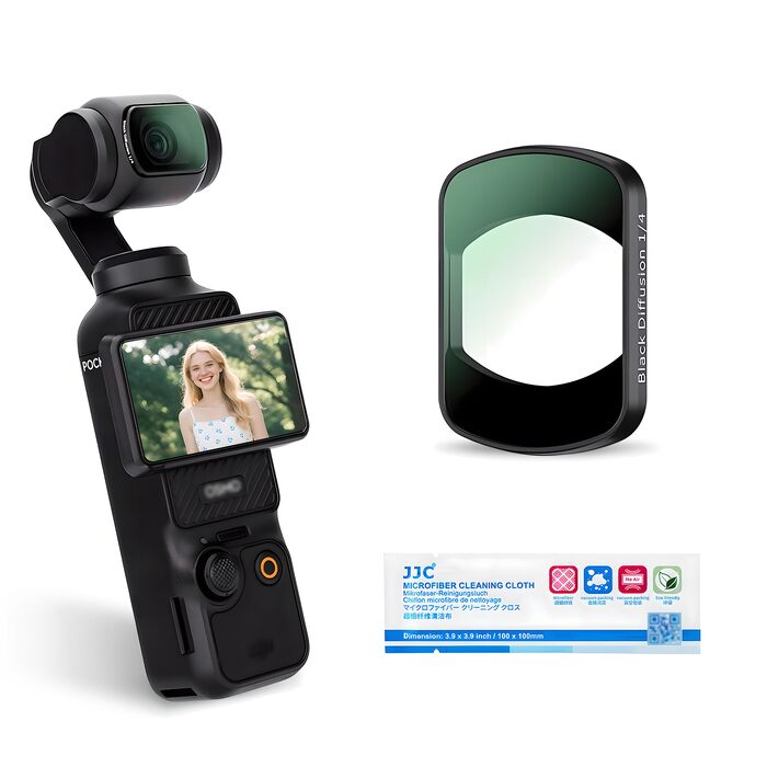 Набір магнітних фільтрів JJC 6в1 для DJI Osmo Pocket 3: ND8, ND16, ND32, ND64, ND256 та CPL (чорна дифузія 1/4), світлофільтри для екшн-камери