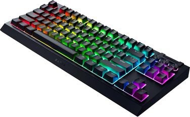 Механічна ігрова клавіатура Razer BlackWidow V4 TKL з зеленими перемикачами (RGB Chroma, 6 макро-клавіш, Doubleshot ABS-кейкапи, QWERTY US-розкладка)
