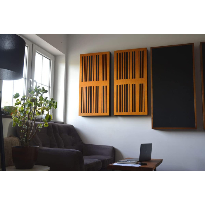 Акустична панель Bluetone Acoustics Slat AbFuser для звукопоглинання та дифузії, біла (100x50x11 см)