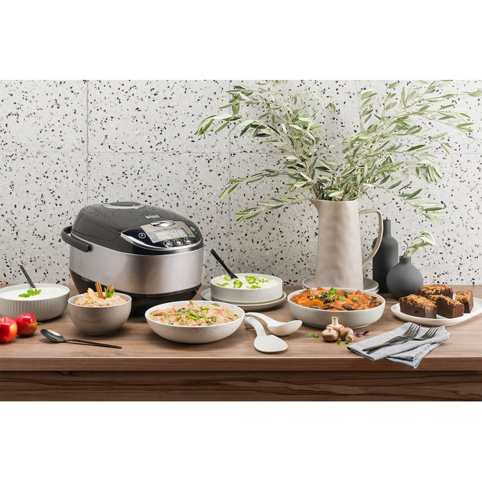 Russell Hobbs Multicooker [11-in-1: Rice cooker, slow cooker, steamer, slow cooker, baking oven, yogurt maker, etc.] Multicooker (5.0l, digital display, anti-condensation lid) 21850-56