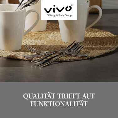 vivo by Villeroy & Boch Group - Voice Basic Cutlery Set, 30-piece, for up to 6 people, stainless steel, rust-proof, dishwasher-safe