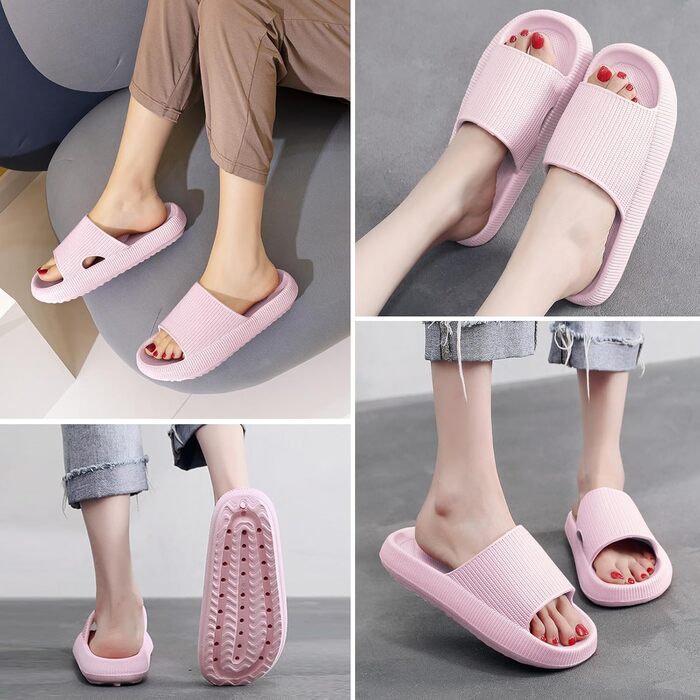 Шльпанці Cozislides для дому та басейну: м'які, нековзні, рожеві, 40/41 EU