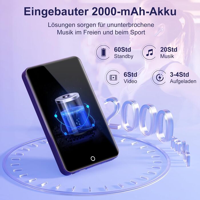 MP3 плеєр 16GB з Bluetooth та Wi-Fi, Android плеєр MP3/MP4 з 4