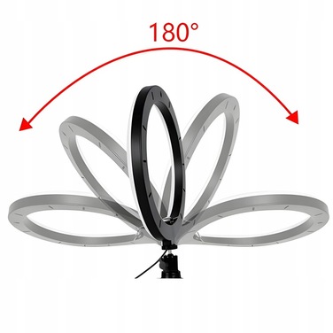 Кільцева LED-лампа для селфі 25 см, 24 Вт, 6500К, штатив 210 см