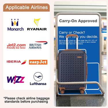 Чохол-валіза KONO з ABS-пластику, 75 x 48 x 29 см, з TSA-замком, білий (синій, 4 шт.)