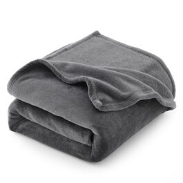 CozyLux Деки для дивану: м'яка флісова ковдра 150x200 см для всіх сезонів. Тепла, легка, для софи, ліжка, дивана. Сірий колір.