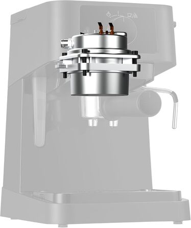 De'Longhi Stilosa EC 230.BK – traditional espresso portafilter machine, espresso machine with manual milk frother, for espresso grounds, 1 L water tank, black, 1100 W