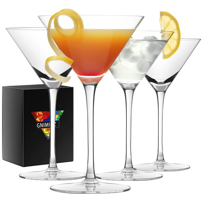 Набір келихів для Мартіні Martini, 4 шт., ручна робота, преміум кришталь, для коктейлів (Мартіні, Космополітен, Манхеттен)