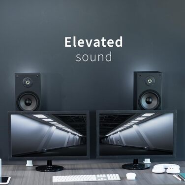 Кріплення для акустики VIVO: універсальні підставки для колонок, 2 шт., білі, регулювання висоти та нахилу