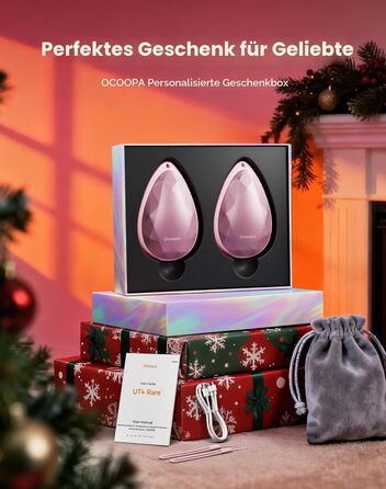 Електричні грілки для рук OCOOPA (2 шт) - стильні, рожеві, з магнітом, USB-зарядка, для Raynaud, туризму, кемпінгу