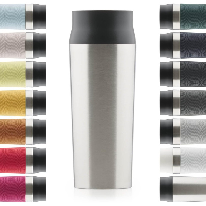 Термокружка Blumtal з нержавіючої сталі 500 мл - ізольована, з невеликим отвором для пиття, Quick-Press замок, колір антрацит