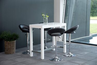 Барний стілець Thilde AC Design, PU, сірий (чорний), 56x50x100 см