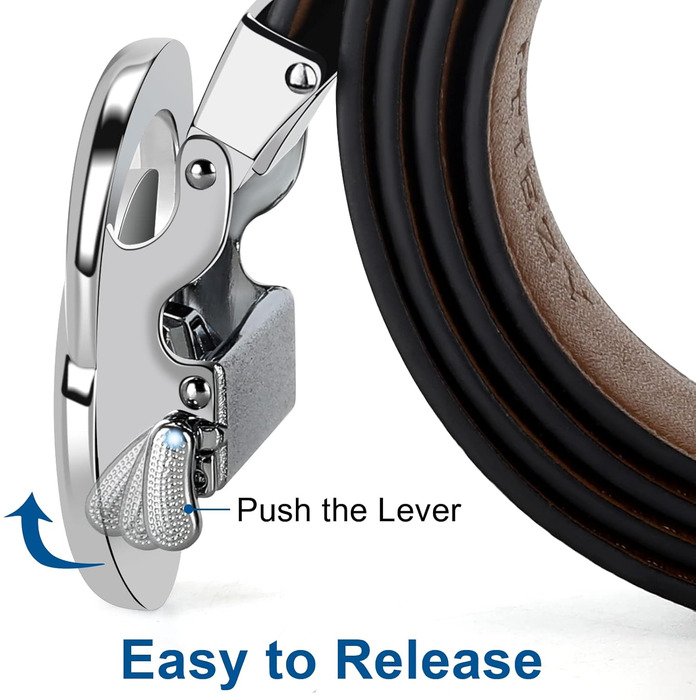 Чоловічий шкіряний ремінь ITIEZY з вінтажним принтом, автоматична застібка, 35 мм, регульований, для ділового костюма