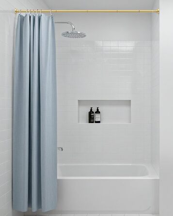 Телескопічна штанга для карнизів та душової кабіни без свердління, 195см, 79-160см (Золотий)