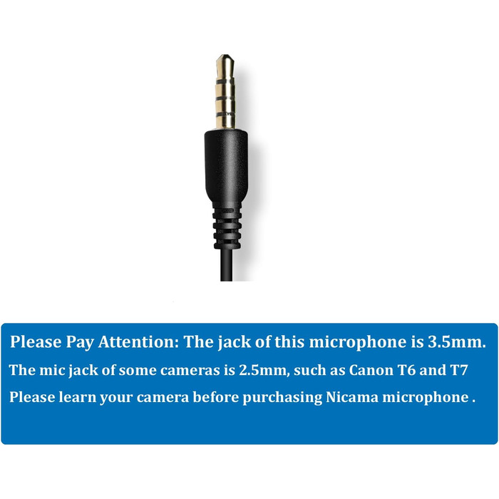 Мікрофон-петличка Nicama LVM1 з вітрозахистом, конденсаторний, для iPhone, смартфонів, Canon, Nikon, DSLR, відеокамер