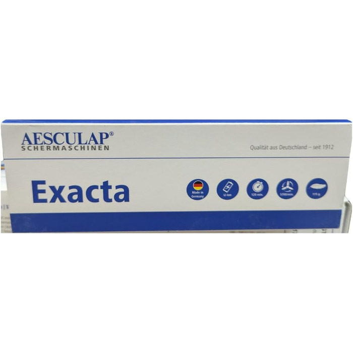 Електрична машинка для гоління Aesculap Exacta (2019) з Li-Ion акумулятором