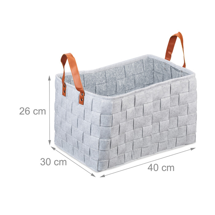 Relaxdays Felt Storage Basket