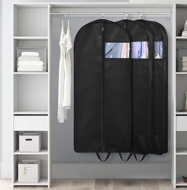 Органайзери для шафи KIMBORA 109,2 см (3 шт.) - для одягу, мантій, курток, сорочок. Зручні кишені для зберігання та подорожей