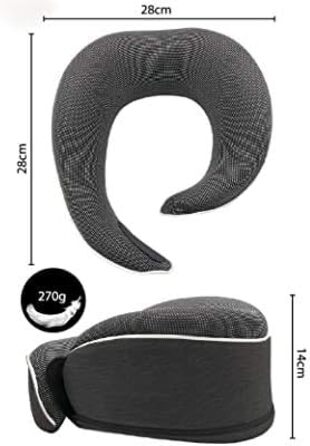 KÖHAIR Neck Pillow supports your restful sleep after your hair transplant - Innovative Travel Pillow | Unbelievably small for relaxed travel by plane and car