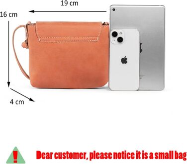 Сумка жіноча через плече Kleine Umhängetasche, екошкіра, помаранчева - компактна кросбоді для дівчат з замком