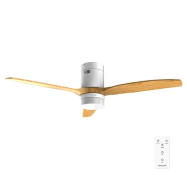 Стельовий вентилятор Cecotec EnergySilence Aero 4600 Arctic Black/Chocolate, 132 см, LED 18W, 6 швидкостей, пульт ДУ