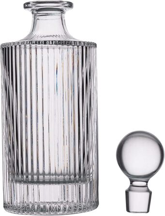 Whiskey Decanter Set with 2 Glasses - Modern Design, 765ml - Ideal for Scotch & Liquor