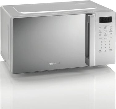 Мікрохвильова піч Hisense H20MOMS4HG з грилем, 20 л, 800 Вт, електронне керування, LED-дисплей, срібляста