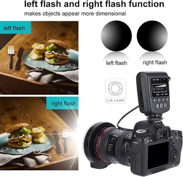 VBESTLIFE FC-100 LED-кільцеве світло для фотостудії, універсальне, 5000K, 7 рівнів регулювання, адаптери 40.5-77 мм