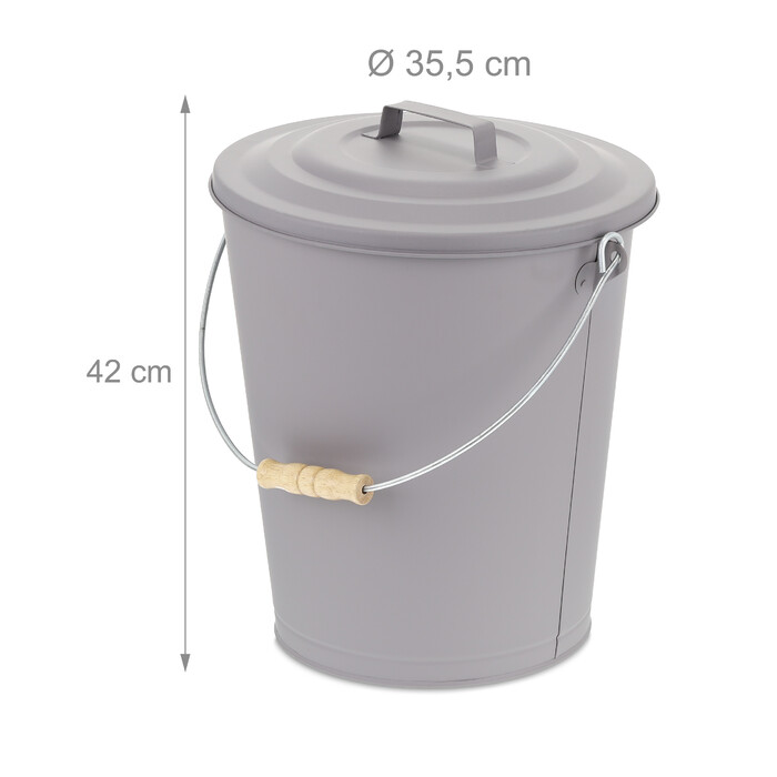 Relaxdays Ash Bucket with Lid