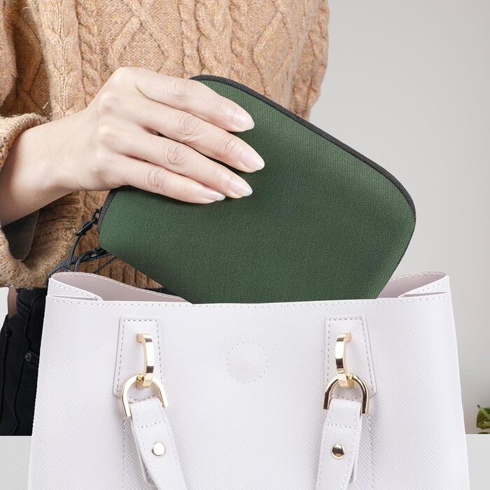 Органайзер для кабелів SIMTOP: компактна сумка для аксесуарів, кабелів, SD-карт, power bank. Ідеально для подорожей, офісу та фотографії. Зелений колір