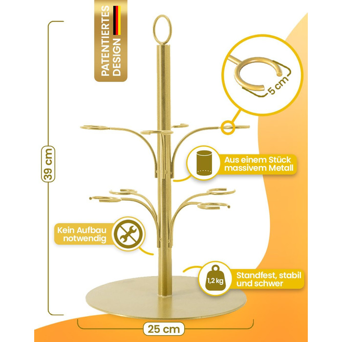 Стійка для коктейлів SpritzUpYourLife: 8 келихів, Aperol, Sarti Rosa, вечірка, подарунок (золото)
