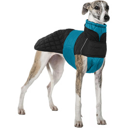 Windhound Warm Winter Coat, Greyhound Coat Adjustable Outdoor Greyhound Dog Jacket with Harness Hole Warm Dog Clothing Greyhound/Saluki (3XL, Blue)